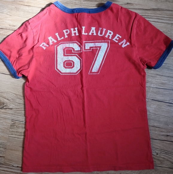 Vintage Ralph Lauren Polo Red Ringer Tee | M(10-12) | Red, White, Navy - Picture 4 of 8